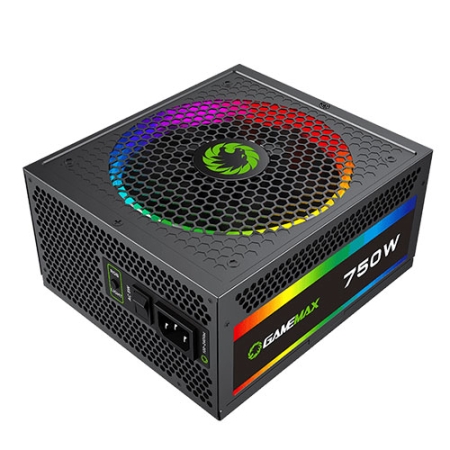 منبع تغذیه کامپیوتر گیم مکس مدل RGB750 Rainbow Gold