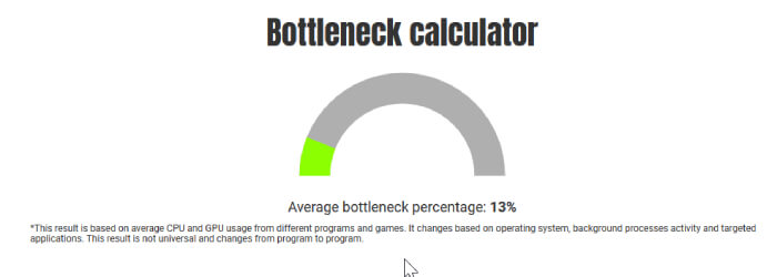 تشخیص آنلاین باتل نک از طریق سایت Bottleneck Calculator
