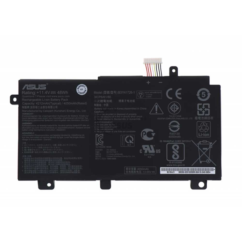 باتری لپتاپ ASUS مدل B31N1726 باتری لپتاپ ASUS مدل B31N1726